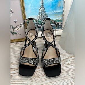 Vince Camuto Crystal Studded Heel Sandals
